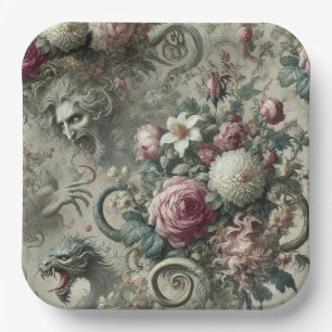 Of Tone & Tail – Gothic Victorian Design Paper Plate