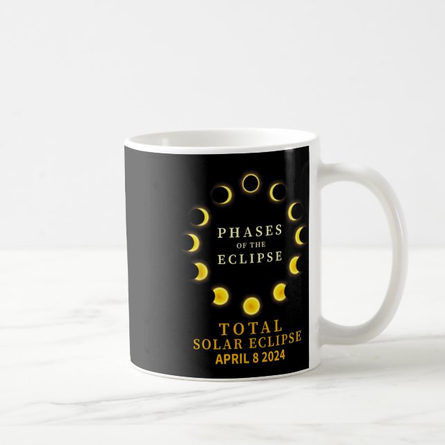 Of Total Solar Eclipse April 8  Coffee Mug (Right)