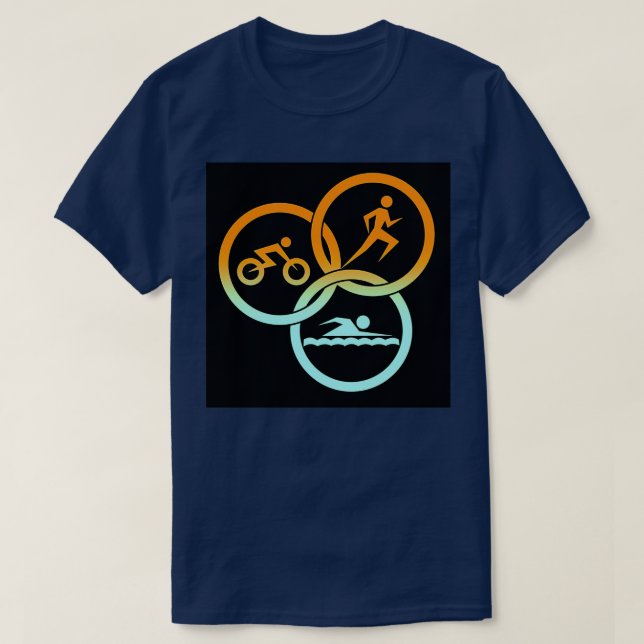 Of Triathlon Sticker T-Shirt (Design Front)