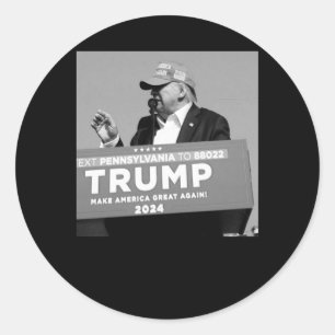 Of Trump Bullet Mid Air  Classic Round Sticker
