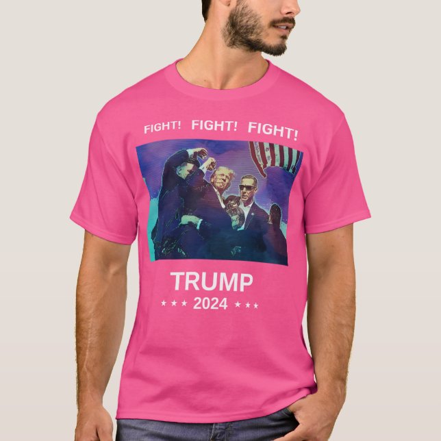 Of Trump Fight (White Text) T-Shirt (Front)