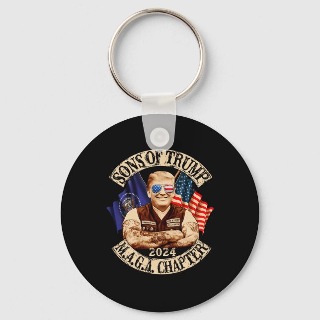 Of Trump Maga Chapter 2024 Funny  Key Ring (Front)