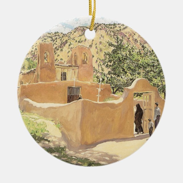 Oferta Para San Esquipula by Walter Ufer Ceramic Tree Decoration (Front)