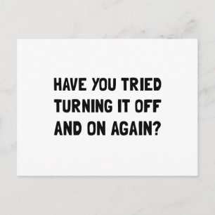 Off And On Again Postcard