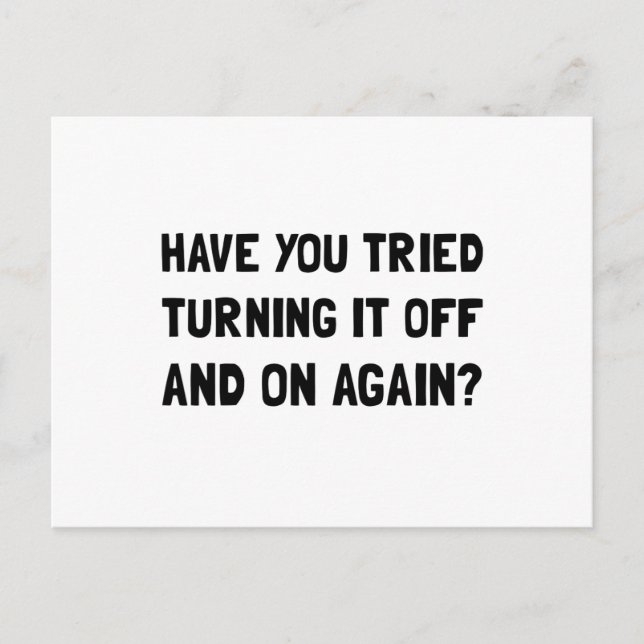 Off And On Again Postcard (Front)