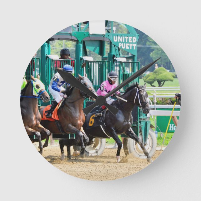 Off at Saratoga Round Clock (Front)