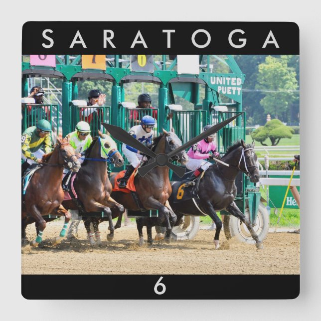 Off at Saratoga Square Wall Clock (Front)