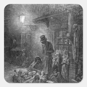 Off Billingsgate, view of Harrow Alley Square Sticker