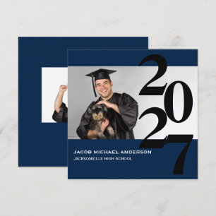 Off Centre Large Numbers - Graduation Announcement