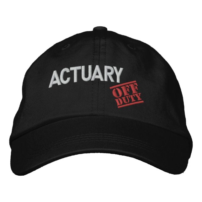 Off Duty Actuary Embroidered Hat (Front)