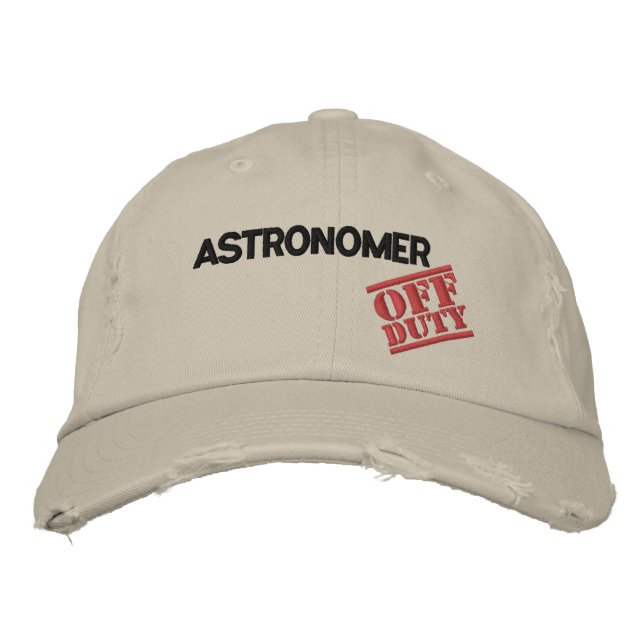 Off Duty Astronomer Embroidered Hat (Front)