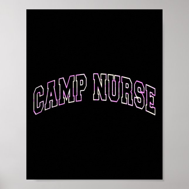 Off Duty Camp Nurse Summer Camping Nursing School  Poster (Front)