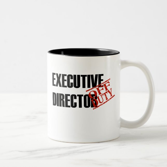 Off Duty Executive Director Two-Tone Coffee Mug (Right)