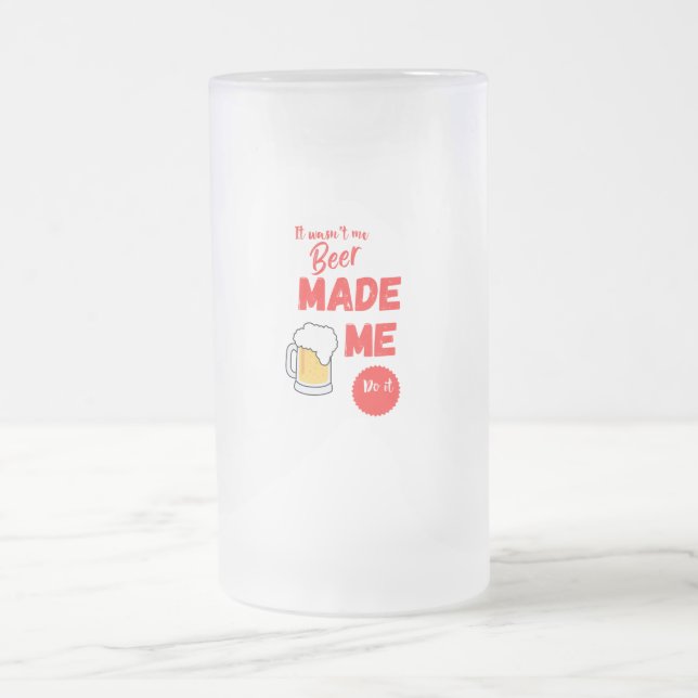 Off Duty  Funny Father's Day Beer Frosted Glass Beer Mug (Center)