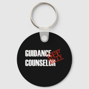 OFF DUTY GUIDANCE COUNSELOR DARK KEY RING