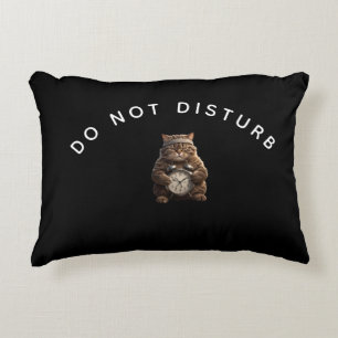 Off Duty Gym Cat Throw Pillow