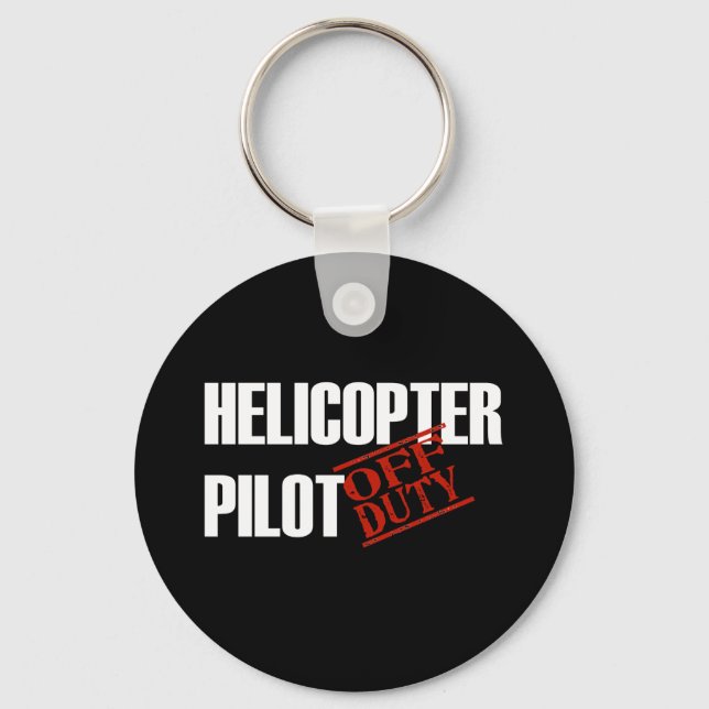 OFF DUTY HELICOPTER PILOT DARK KEY RING (Front)