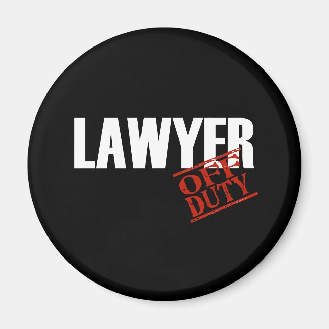 OFF DUTY LAWYER DARK MAGNET (Front)