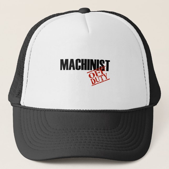 OFF DUTY MACHINIST LIGHT TRUCKER HAT (Front)