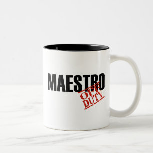 OFF DUTY MAESTRO Two-Tone COFFEE MUG