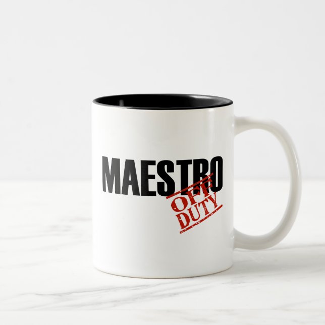 OFF DUTY MAESTRO Two-Tone COFFEE MUG (Right)
