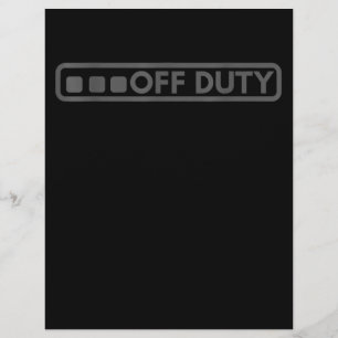 Off Duty Perfect For Police Army Law Enforcement Custom Letterhead