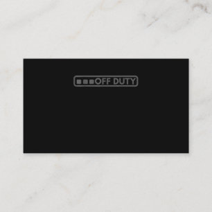 Off Duty Perfect For Police Army Law Enforcement Loyalty Card