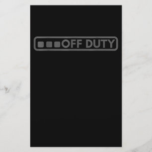 Off Duty Perfect For Police Army Law Enforcement Stationery