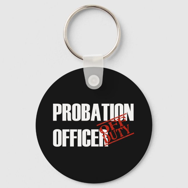 OFF DUTY PROBATION OFFICR DARK KEY RING (Front)
