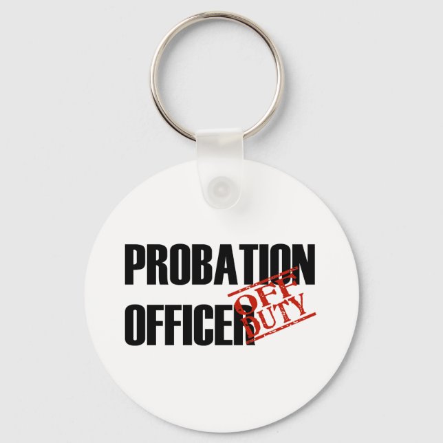 OFF DUTY PROBATION OFFICR LIGHT KEY RING (Front)