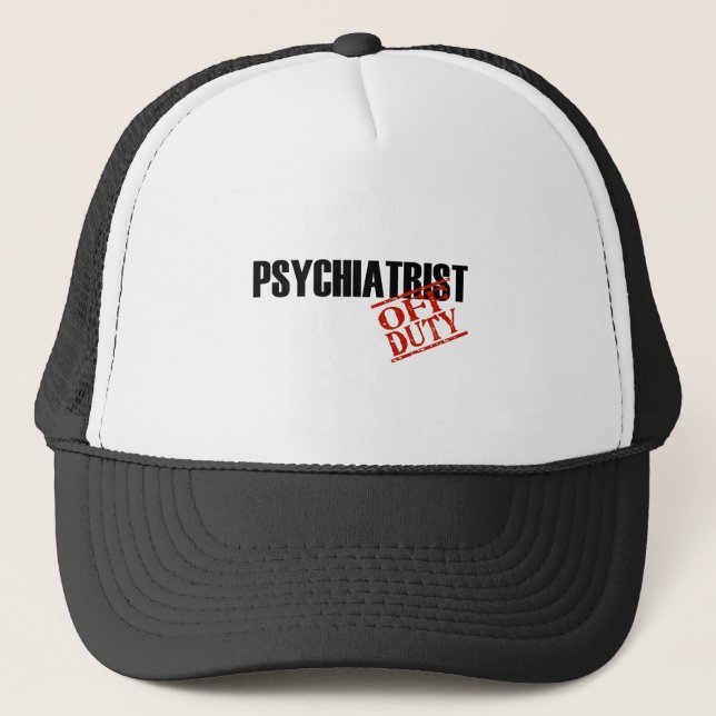 OFF DUTY PSYCHIATRIST LIGHT TRUCKER HAT (Front)
