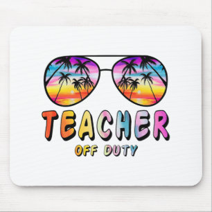 Off Duty Rainbow Sungles Palm Beach End Of School  Mouse Pad