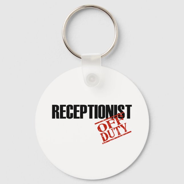 OFF DUTY RECEPTIONIST LIGHT KEY RING (Front)