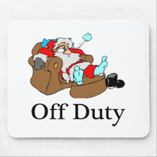 Off Duty (Sleeping Santa) Mouse Pad