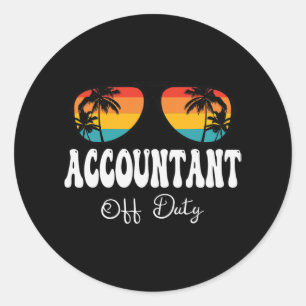 Off Duty Sungles Happy Last Day Of School Classic Round Sticker
