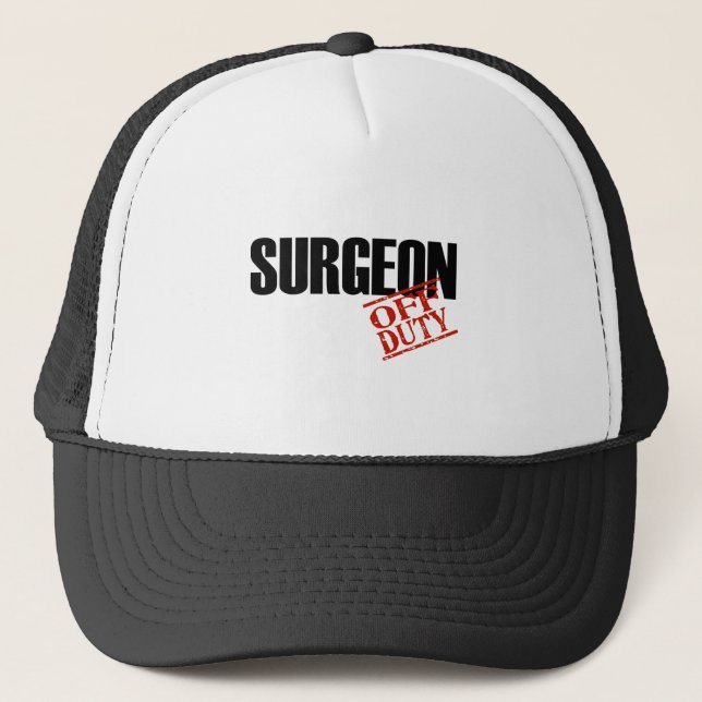 OFF DUTY SURGEON LIGHT TRUCKER HAT (Front)
