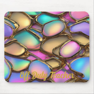 Off Duty Teacher Holographic Mouse Pad