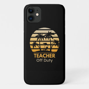 Off Duty Teacher T-Shirt Case-Mate iPhone Case