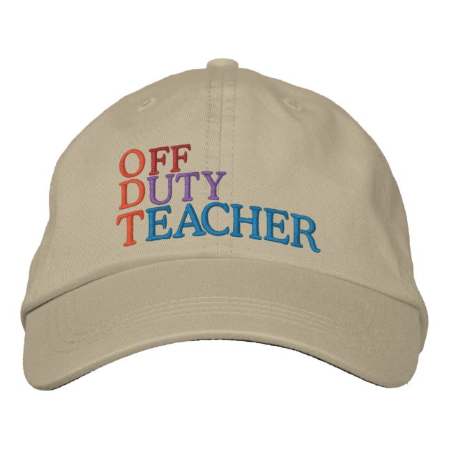 Off Duty Teachers Cap by SRF (Front)