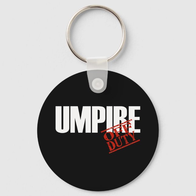OFF DUTY UMPIRE DARK KEY RING (Front)