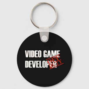 OFF DUTY VIDEO GAME DEVELOPER DARK KEY RING