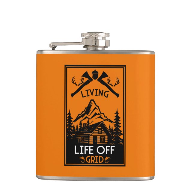 OFF GRID LIFE HIP FLASK (Front)