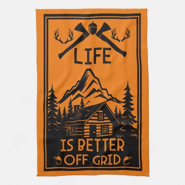 OFF GRID LIFE TEA TOWEL (Vertical)