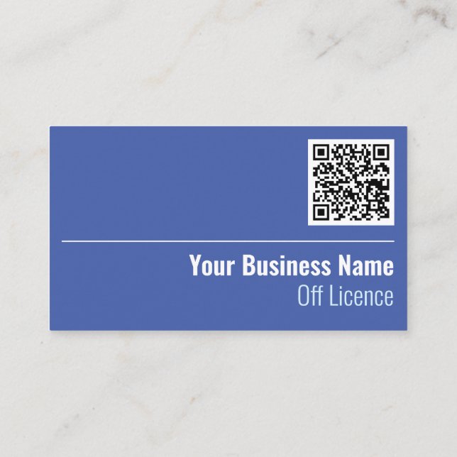 Off Licence QR Code Business Card (Back)