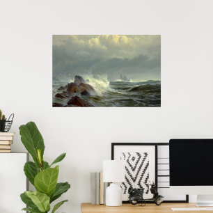 Off Norman's Woe by Edward Moran Poster