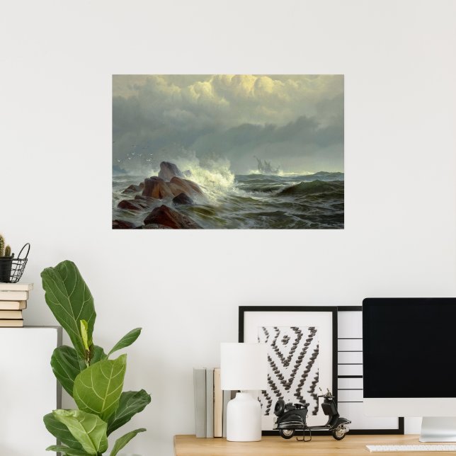 Off Norman's Woe by Edward Moran Poster (Home Office)