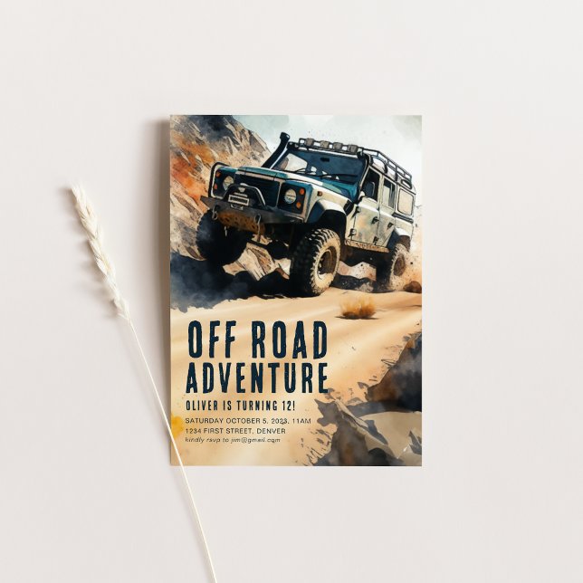 Off Road Adventure ATV Party Invitation Template (Creator Uploaded)