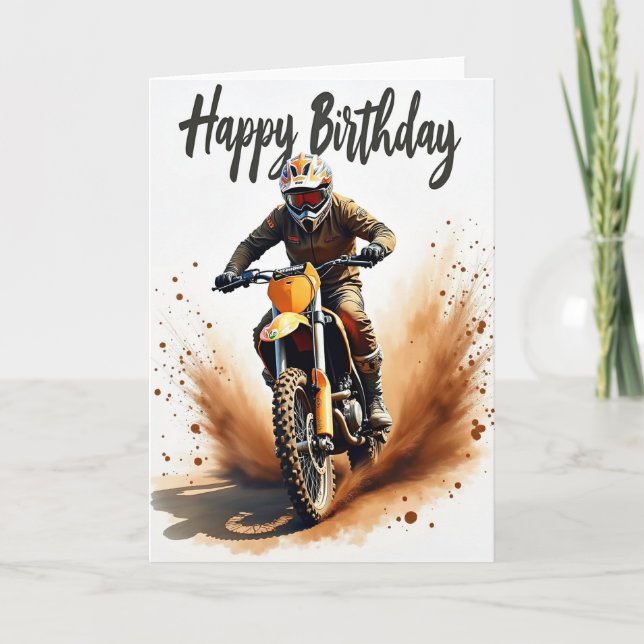 Off Road Birthday Action Card (Front)