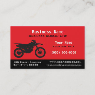 Off-Road Dirt / Trail Bike   Motocross Business Card