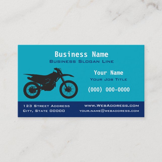 Off-Road Dirt / Trail Bike | Motocross Business Card (Front)